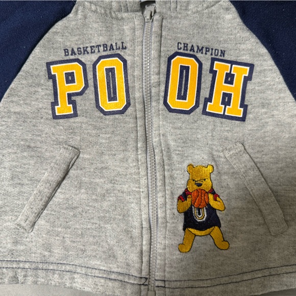 Y2K Disney Baby Winnie The Pooh Embroidered Hoodie 12 Months - Picture 2 of 3